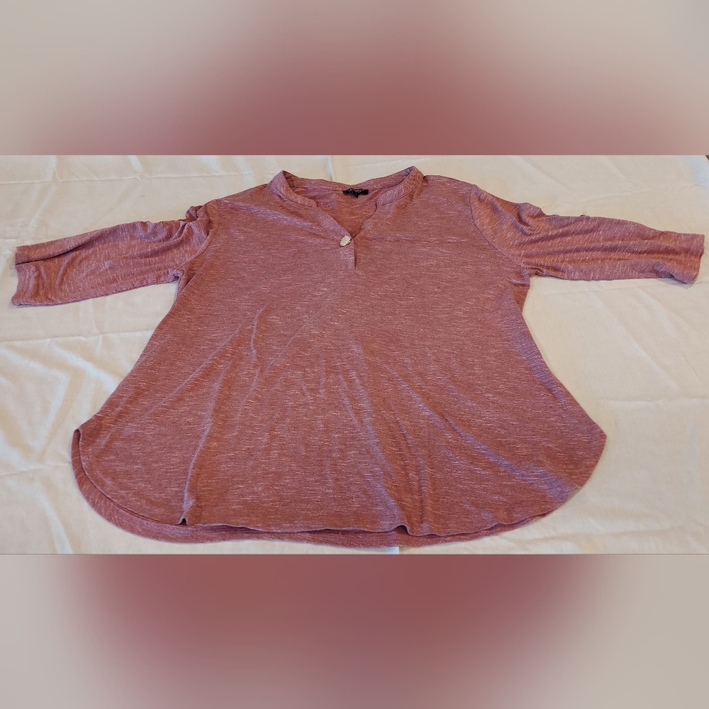 Lienridy Women's Purple Roll Tab Sleeve Top